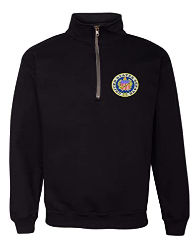 ALLNTRENDS United States Senate Zip Collar Sweatshirt Embroidered U.S. Senate Top