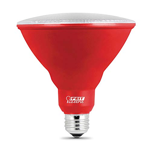 Feit Electric LED PAR38 Medium E26 Base Party and Holiday Light Bulb - 6.5 Watts - 10 Year Life - 400 Lumen - Red - Non-Dimmable | 1-Pack