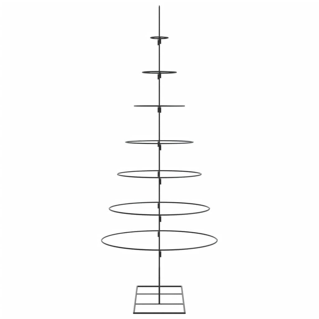 Homgoday Metall-Weihnachtsbaum für Dekorationen Christbaum Dekobaum Tannenbaum Metallbaum Weihnachtsschmuck Weihnachtsdeko 180 cm Schwarz