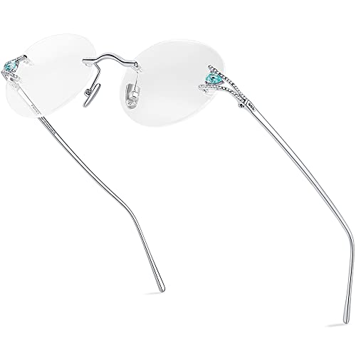 FONEX Sterling Silver S925 Frame with Zircon Diamonds
