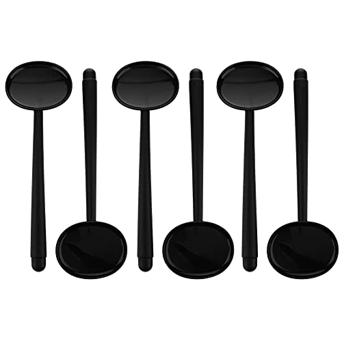 6 Pcs Black Handheld Eye Occluder, Plastic Vision Optics Optometry Instrument for Eye Chart Exam...