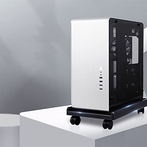 Soporte ajustable para monitor y torre de PC de escritorio - soporte móvil para CPU con ruedas de freno, negro miniatura 7