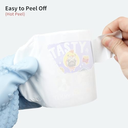 PYD Life 50 PCS Shrink Wrap Film for 11 OZ 15 OZ Sublimation Mugs 7" x 7" — 사진 4