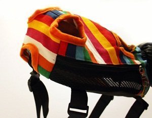 Mallofusa Xl Extra Large Size Colorful Stripe Pattern Dog Pet Carrier Legs Out Front Bag Dog Backpack For Cat #TOP2