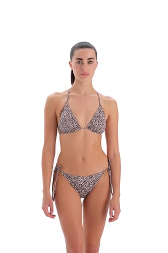 EROS Kaplı Çıkarılabilir askılı Leopar baskılı Balensiz 24SW85135EST Kadın Bikini Takımı, Kahverengi, 38
