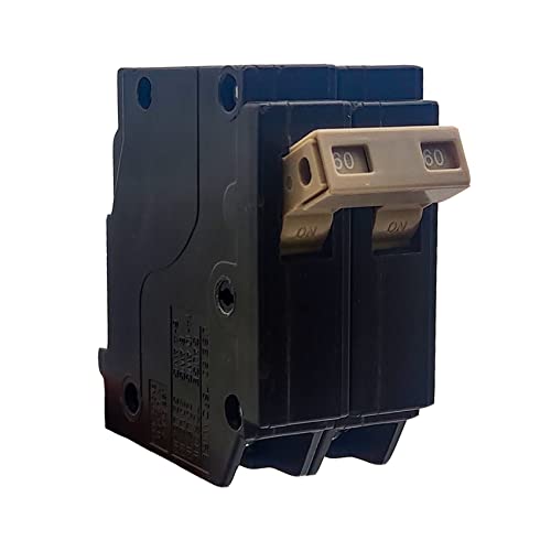 New Ch260 2-Pole 60-Amp Circuit Breaker, Type Ch 3/4-Inch Plug-On Molded Case Circuit Breaker, 10 Kaic, 120/240V, Thermal Magnetic Protection, Fit For Cutler Hammer Load Centers (5 Years Warranty) #TOP14
