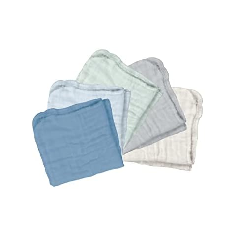 green sprouts Absorbent Organic Cotton Muslin Cloths, Adult Use Only, Hypoallergenic, Breathable, Standard 100 by Oeko-TEX Certified, Tested for Hormones, Blueberry, Small Cover
