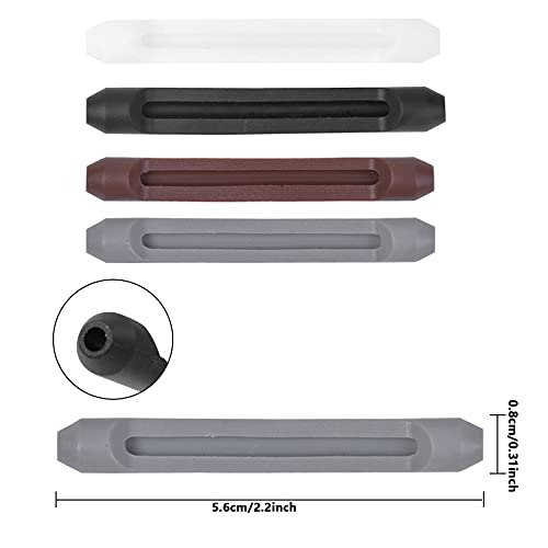 Jinlaili 6 Paires Oreille de Lunettes en Silicone, Coussinets de Lunettes, Antidérapant Poignées d'Oreille de Lunettes, Crochets d'Oreille Lunettes, Jambe de Remplacé pour Extrémités Lunettes Temple - Image 3