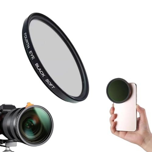 Image of GetZget Nd Filters Lens Compatible with oneplus12, iPhone 14 /15 pro & pro max, Xiaomi 14 Mobile Cover, DSLR Camera (Black Soft Filter, 58mm)