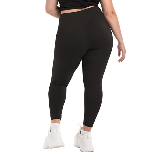 SINOPHANT 2 Pack Plus Size Leggings for Women, High Waisted Buttery Soft Yoga Pants with Pockets for Gym Workout Clothing2
