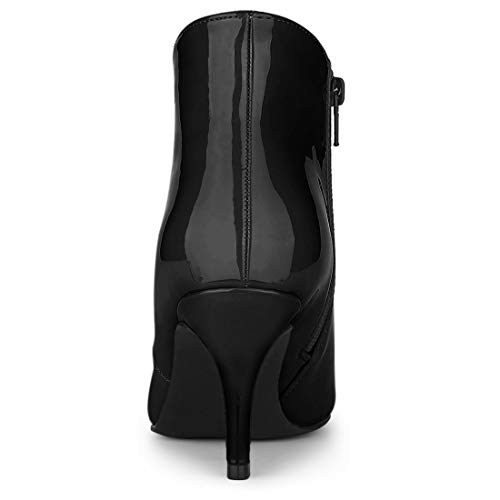 Allegra K Women's V Shape Pointed Toe Stiletto Heel Ankle Boots4