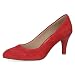 Produktbild CAPRICE Damen Pumps aus Leder mit Trichterabsatz, Rot (Red Suede), 36 EU