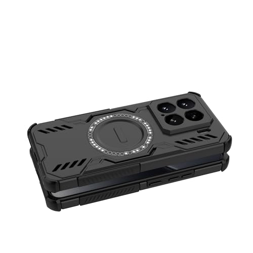 Image of Back Cover Military Shockproof with Airbag Corners, Heat Dissipation, TPU+PC Hybrid Cover for Xiaomi 15 - Black