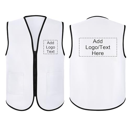 TopTie Custom Supermarket Uniform Vest Zipper Volunteers Event Vest Add Your Logo