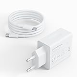 Câble USB C vers C de 1,5 m : en plus de prendre en charge la charge rapide, le câble USB C vers USB C de 1,5 m inclus avec le chargeur rapide USB C prend également en charge la charge sécurisée à haute vitesse de 3 A et des vitesses de transfert de données jusqu'à 480 Mbps. Vous pouvez également charger votre téléphone et tout appareil de type C à une plus grande distance.