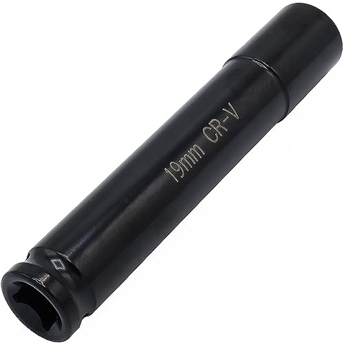 Image of 1 /2 inch Drive by 19mm Deep Impact Socket, Heat-Treated CR-V Steel 6 inch Length, 6-Point Metric Size (19mm)