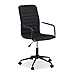 Produktbild Relaxdays Bürostuhl höhenverstellbar, ergonomisch, Rollen, Gasdruckfeder, Kunstleder, 120 kg, Schreibtischstuhl, schwarz, 1 Stück