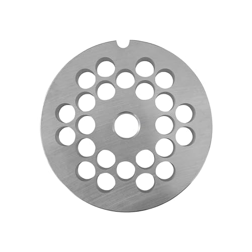 #12 Stainless Steel Meat Grinder Plate Discs Blades Compatible with FGA Food Chopper and Hobart, Cabelas, Weston, LEM, MTN Meat Grinders,Cutting Disks Heavy Duty (8/25 Hole Plate)