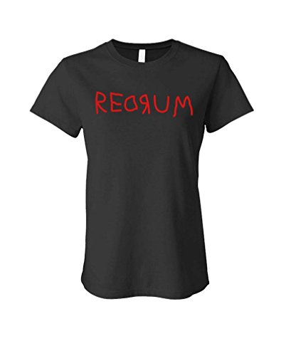 The Goozler Redrum - 80's Horror Movie Kubrick Murder - Ladies Cotton T-Shirt, L, Black