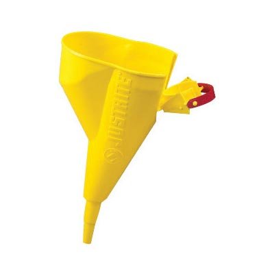 Justrite 1/2" X 11 1/4" Yellow Polyethylene Pour Funnel (for Type I 1 Gallon and Above Steel Safety Cans)