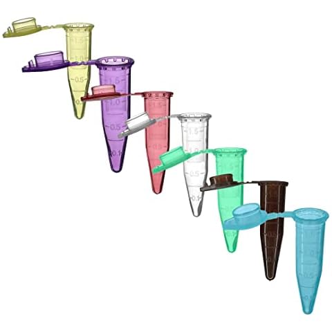 MUHWA 300 PCS Polypropylene Graduated Microcentrifuge Tubes with Snap Cap, 1.5ML Micro Test Tubes Conical Microtube Sample Vial for Laboratory (Assorted Colors) Cover