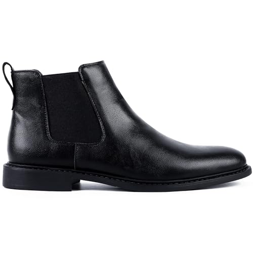 Men’s Black Chelsea Boots-Slip-On Comfy Mens Casual Suede Ankle Boots2