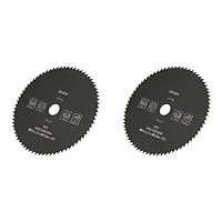 2 Stück HSS Sägeblatt Kreissägeblätter, 85 mm x 10mm, 72 Zähne, Multi Material Kreissägeblätter, Trennscheiben für Holzbearbeitung, Holz, Metall, PVC, Aluminium, Schneidrad