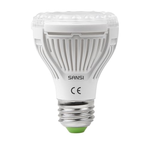SANSI 10W LED Pflanzenlampe Vollspektrum E27, Grow Light für Zimmerpflanzen, Pflanzenwachstumslicht für Sämling, Garten, Blumen, Gewächshaus,...