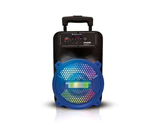 Top Tech Audio Rock-8 Altavoz Bluetooth portátil de 8 pulgadas con woofer y tweeter, altavoz LED PA Festival con entradas de tarjeta Bluetooth/USB, estéreo inalámbrico real, rango Bluetooth de 30 pies
