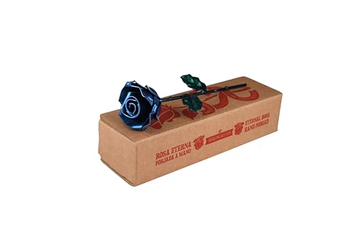 Forging Art Bcn® Rosa Eterna de Hierro Forjada a Mano - Regalo Día de la Madre, Sant Jordi, San Valentín, Bodas de hierro (6 aniversario) (Cian/Verde) Forging Art Bcn® Rosa Eterna de Hierro Forjada a Mano - Regalo Día de la Madre, Sant Jordi, San Valentín, Bodas de hierro (6 aniversario) (Cian/Verde)