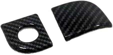 Car Accessories Compatible with Lexus ES 250 350 300h 2025 2024 2023 2022-2019 Co-Pilot Glove Boxes Handle Cover Trim ABS 2PC(Carbon Fiber Style)