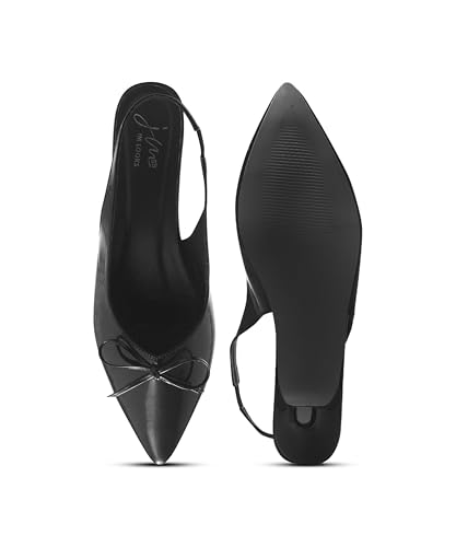 Image of JM LOOKS Low Kitten Heels Women's Pumps Pointed Closed Toe Slingback Elegant Wedding Pumps Heel