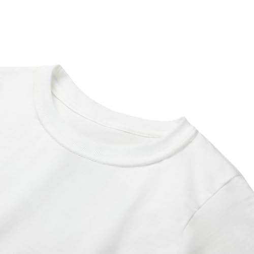 Image of Hanes Boys' Undershirt, EcoSmart White T-Shirts for Boys, Short Sleeve Shirts, 5 or 10- Pack
