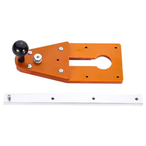 Lawnoval Plantilla circular ajustable para carpintería, herramienta de corte y ranurado, compatible con enrutadores y recortadoras, color naranja