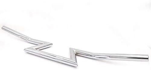 7/8" 22mm Universal Handlebar Drag Z Bar Tracker Chopper For CG125 GN Retro Vintage Cafe Racer CB (Chrome)