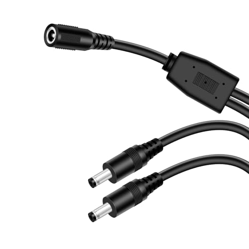 Câble répartiteur d'alimentation CC pour brancher deux caméras de surveillance CCTV