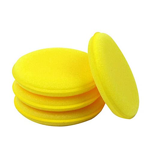 Veemoon 12Pcs Esponja De Espuma Redonda Esponja De Depilação De Carro Pano De Limpeza De Carro Espon