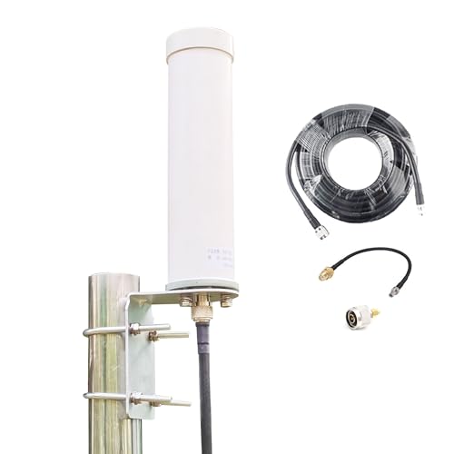 Omni 4G LTE Antennas 5G Outdoor Cellular Antenna for Signal Booster & Router, 698-3800MHz 8dBi 10meters Cable, Support All Carrier, Verizon AT&T Sprint T-Mobile