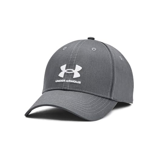 Under Armour Lockup Adj Gorra con visera y cierre ajustable, cómoda gorra deportiva para hombre, color gris campo/blanco