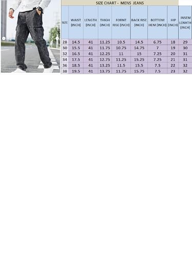 Image of QNIM Cargo for Men | Loose Fit White Denim Jeans | Stylish Cotton Multi-Pocket Casual Styling Pant | Trendy Straight Leg Comfortable Utility Streetwear Trousers (Q-04-05)