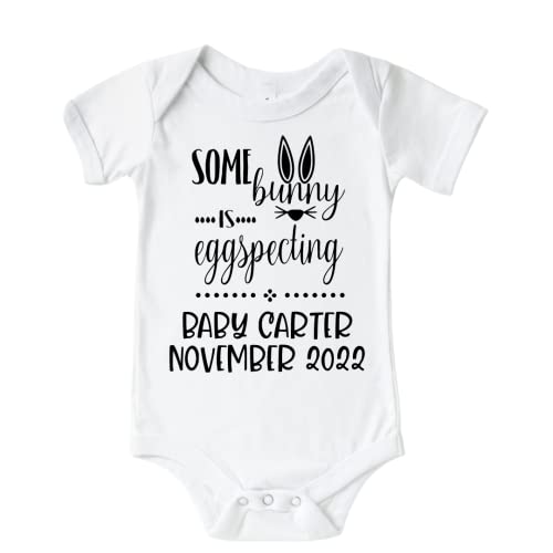 Easter Baby Announcement Onesie. Personalized...