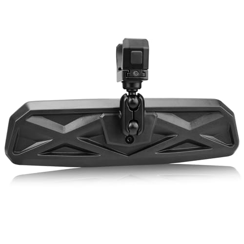 UTV Universal Rear View Mirror for 1.5-2.0 Inch Roll Cage, Compatible with Polaris RZR、Can am Maverick、Honda Pioneer Talon SXS、Kawasaki Mule KRX、Yamaha Wolverine YXZ、Kubota RTV、CF Zforce、Gator
