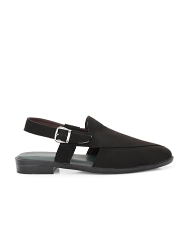 Image of Men Ethnic Peshawari Velvet Sandals | Synthetic Leather Slip-On Footwear for Wedding, Parties | Lightweight Traditional Outdoor Sandals for Men