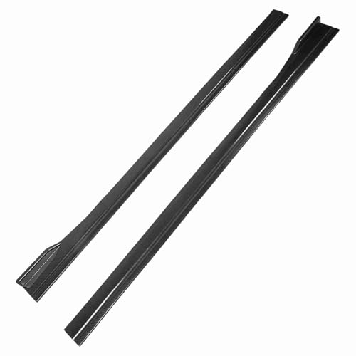 Minigonna laterale in fibra di carbonio per auto, 200 x 11 cm, 4 sezioni, tipo splitter per lato sinistro e destro, universale per auto