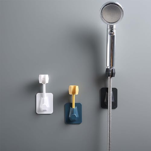 Support de pommeau douche réglable en angle avec fixation adhésive noire étanche
