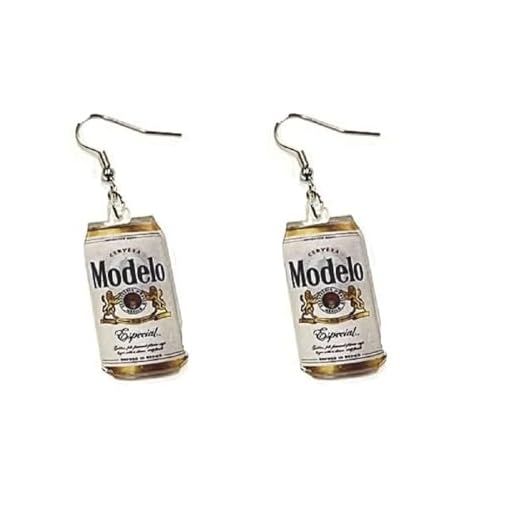 Brincos de garrafa de cerveja simulação 3D leve acrílico tequila vinho vodka gota gota brincos pendentes para mulheres meninas miniatura copo de vinho uísque brincos criativos de festa joias, Resina,