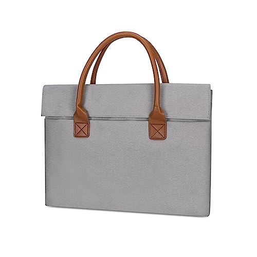 Borsa leggera per computer portatile multifunzionale per tablet alla moda da viaggio per da 13-15 pollici Grigio chiaro 35.5 cm