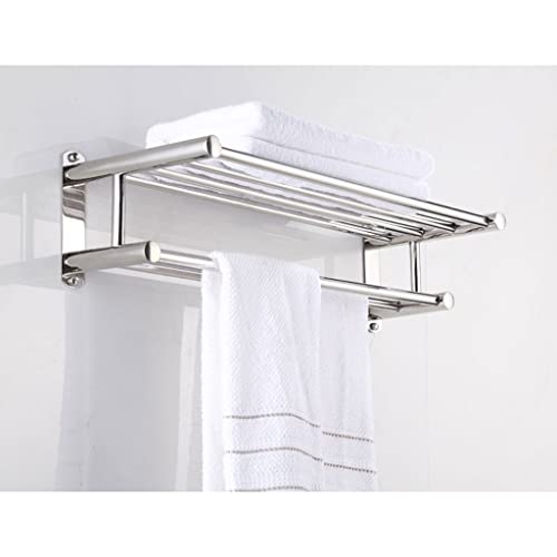 Porte-serviettes double étagère en acier inoxydable à haute capacité de séchage - 6