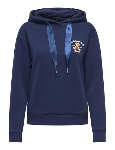 Sweat à capuche femme ONLY Onlricky L/S Hood Box SWT coupe ample