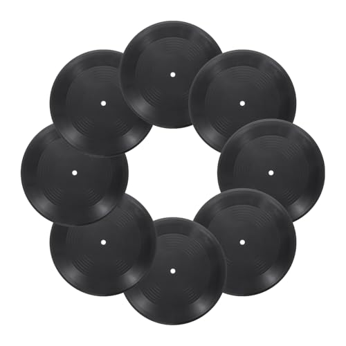 uxcell 8pcs Blank Vinyl Records, 10 Inch, PVC, Black, Vintage, Fake Record Decoration for Wall...